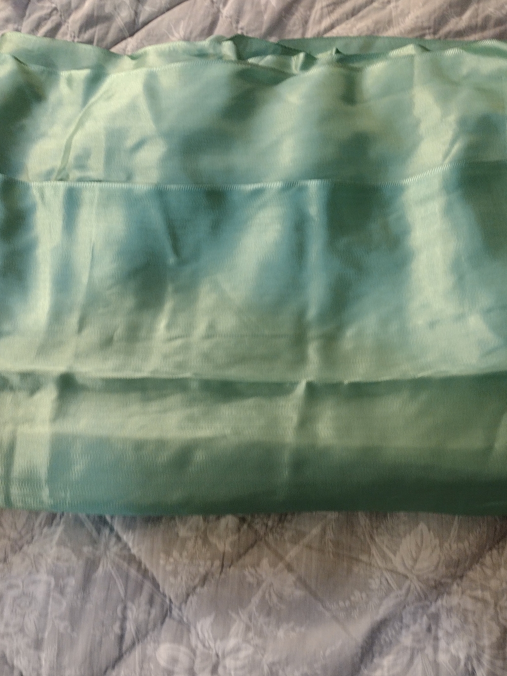 Light Aqua Mint Green Polyester Blend Mikado? Fabric 5 Yards